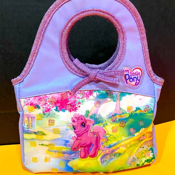 MY LITTLE PONY NWOT VINTAGE 2004 MINI HAND BAG EMBOSSED, SEQUINS, LAVENDER - Picture 11 of 15